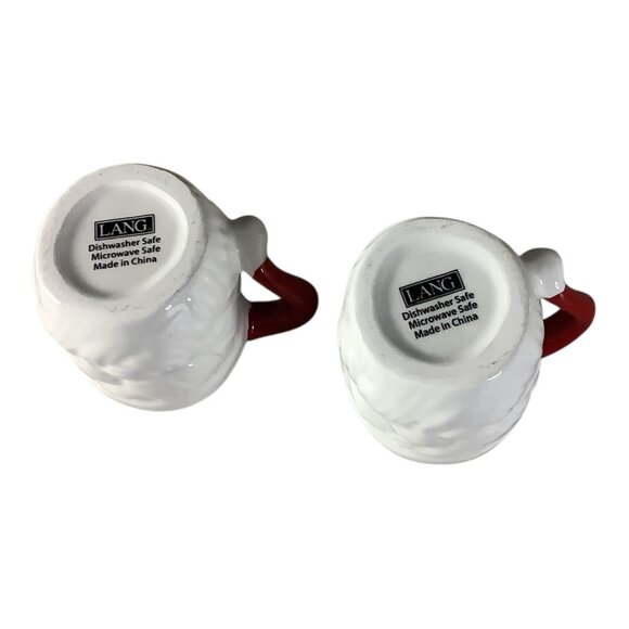 Lang Christmas Black Santa Claus Espresso Mug Set Of 2 Dishwasher Microwave Safe - Picture 3 of 5